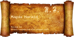 Magda Harald névjegykártya